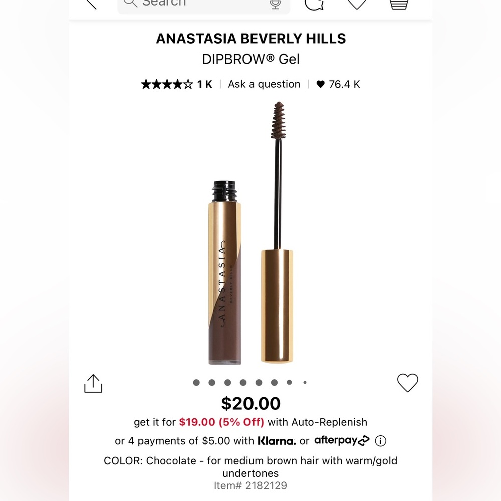 Anastasia Beverley hills dip brow gel